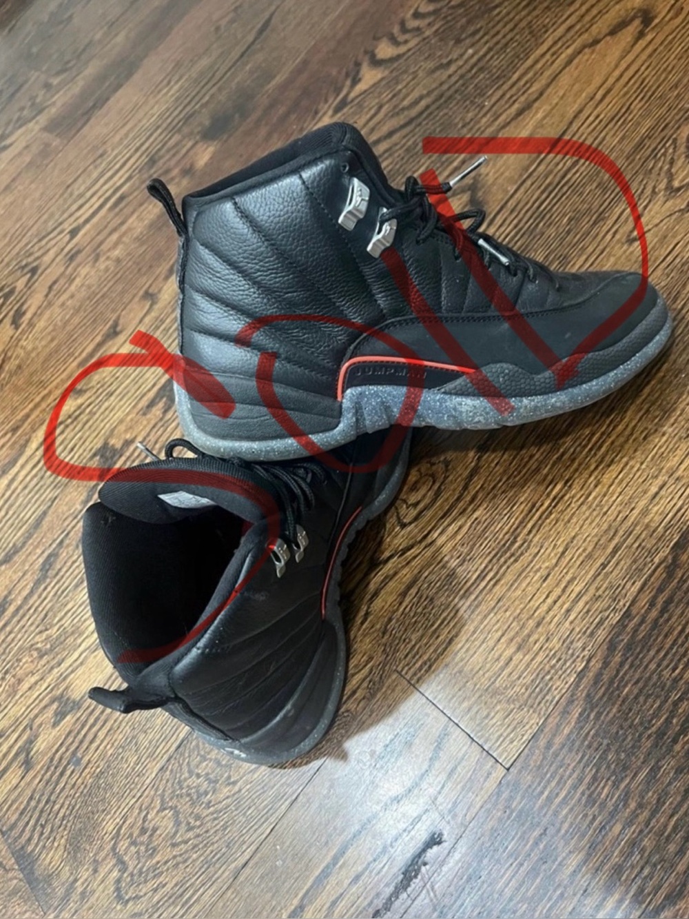 Nike Black High-Top Athletic Sneakers with Red Trim SOLD